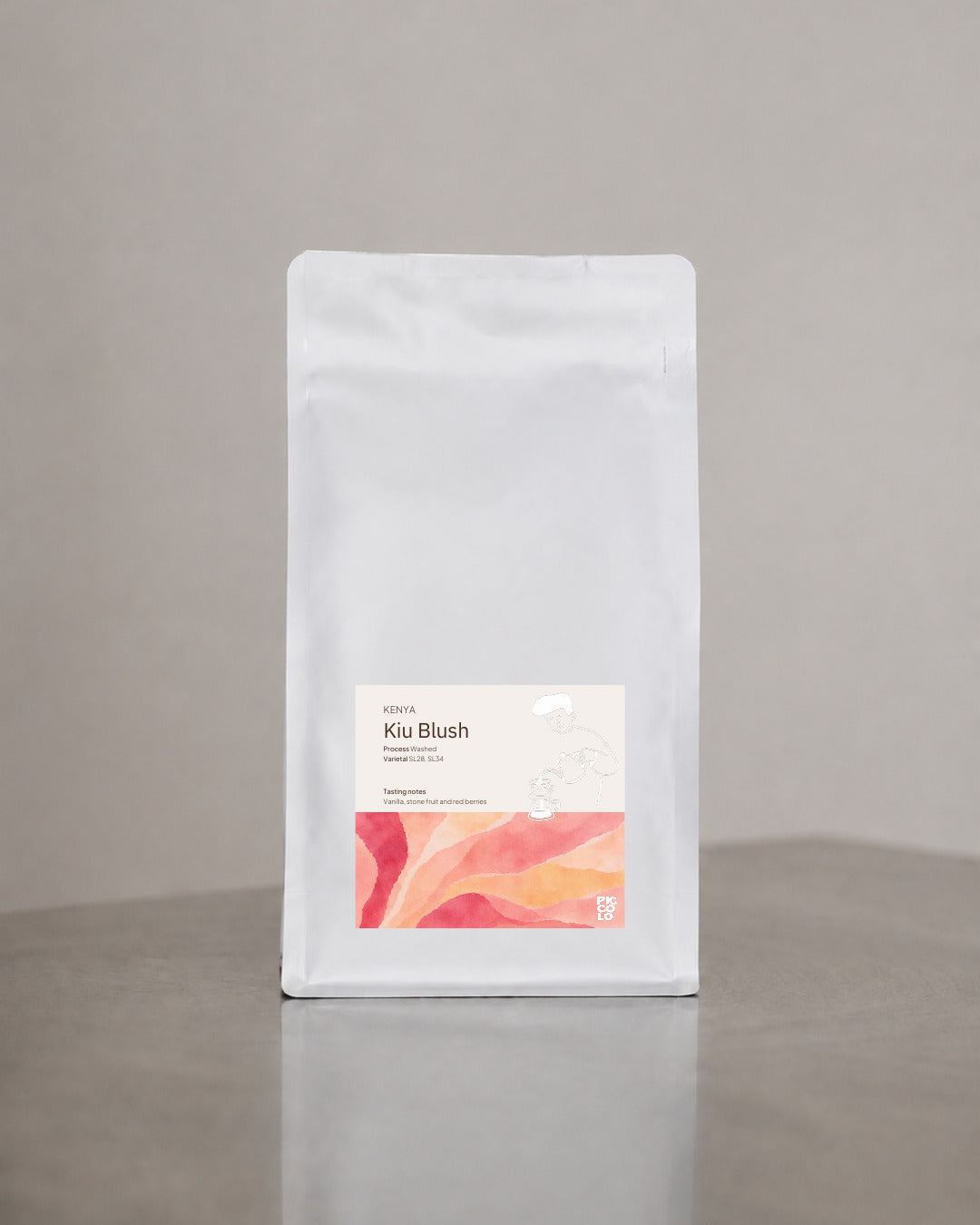 Pose med Kiu Blush, washed AA fra Kirinyaga i Kenya, fra Piccolo Coffee